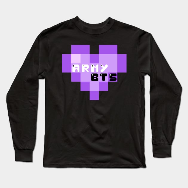 Pixel ARMY BTS Long Sleeve T-Shirt by wennstore